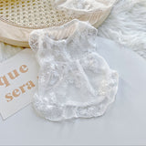 Summer Dog Skirt Thin Clothes Cute Embroidered